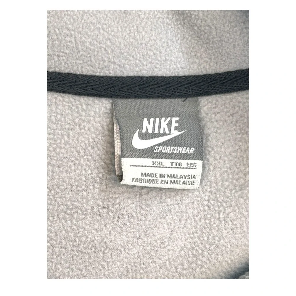 Men's Nike Sportswear Full-Zip Fleece Jacket Gray‎ Size 2XL Warm